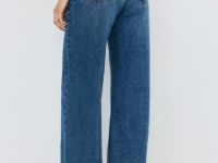 Широкие джинсы с высокой посадкой, Синий