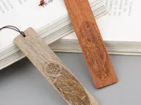 Подарочный набор закладок для книг "Иволга и рыбы" (палисандр, дерево наньму)