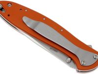 Полуавтоматический складной нож Kershaw Leek, сталь 14C28N, рукоять анодированный алюминий, оранжевый