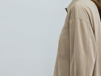 Рубашка из искусственной замши, Бежевый