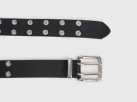 Ремень с люверсами для девочек, Черный