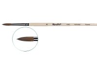 Кисть колонок №00 круглая Roubloff "1052" длинная ручка п/лак