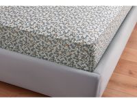 Простыня на резинке Миксуй Цветочный-Графитовый 180x200