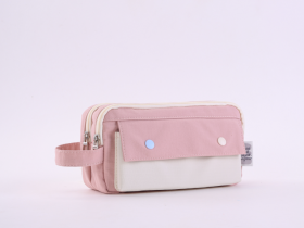 Пенал для карандашей Languo 220х115х70 мм, розовый, полиэстер