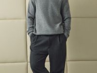 Свитер с содержанием шерсти, Серый