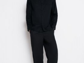 Рубашка из поплина, Черный