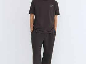 Футболка с принтом, Коричневый