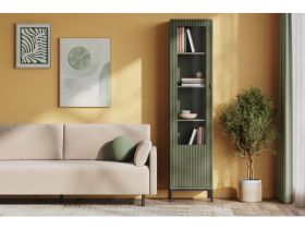 Витрина Трейвис 1-48x205 Оливковый
