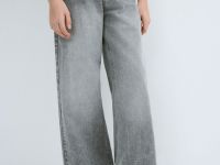 Прямые джинсы для девочек, Серый