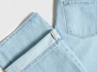 Джинсы Wide leg с высокой посадкой, Голубой