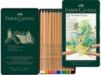 Набор карандашей пастельных Faber-castell "Pitt" 12 цв в металле