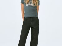 Футболка с принтом для девочек, Серый