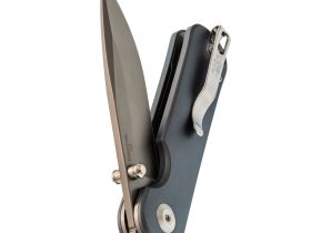 Складной нож Dr.Tech Zefir D4245TBL, сталь D2, рукоять TC4, синий