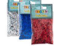 Блестки декоративные "Decola" звезды, размер 4 мм, 20 г, красный радужный