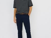 Базовые брюки-чиносы из твила, Синий