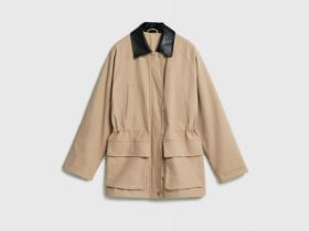 Куртка-рубашка из хлопка, Бежевый