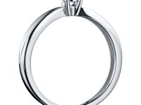 Обручальное кольцо из белого золота с бриллиантом э4001кц08200117