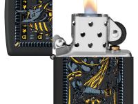 Зажигалка ZIPPO Anubis с покрытием Black Matte, латунь/сталь, черная, 38x13x57 мм