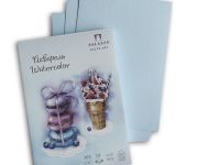 Планшет для акварели Лилия Холдинг "Кондитерская" 200х200 мм 20 л 300 г, 100% хлопок, голубой