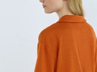 Поло из кроеного трикотажа, Оранжевый