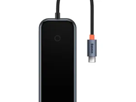 Адаптер Baseus 7 в 1 Acmejoy Type-C HUB на HDMI/USB 3.0*2/USB 2.0/Type-C PD&Data/SD/TF (BS-OH090) (Dark Gray)