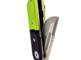 Складной нож Maxace Capsule-2, сталь 10CR15COMOV, рукоять G10, фиолетовый/зеленый