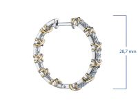 Серьги из комбинированного золота с бриллиантами э4801сг12200015