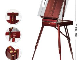 Этюдный ящик Pinax FE-3BR двусторонний, "красное дерево", большой, бук