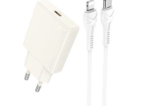 Сетевое зарядное устройство Hoco (N44) Biscuit Type-C PD 30W (бежевый)