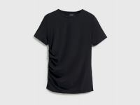 Футболка с драпировкой, Черный