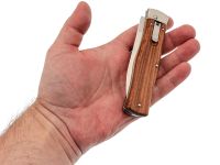 Выкидной нож Mikov Predator, сталь 420, рукоять палисандр, клипса