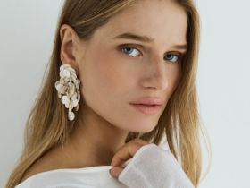 Серьги из натуральной ракушки, Белый