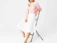 Женская плиссированная юбка Lacoste