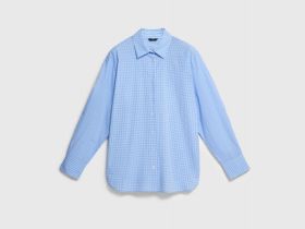 Рубашка в клетку виши, Голубой