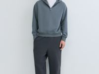 Толстовка на молнии с капюшоном, Серый