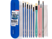 Набор кистей синтетика MIYA "Little Bird" 10 шт, голубые