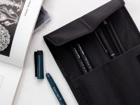 Пенал карманный для карандашей и ручек Малевичъ, черный