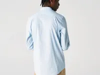 Мужская рубашка Lacoste Slim Fit из смеси хлопка и льна