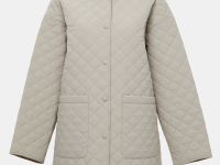 Утепленное полупальто с накладными карманами