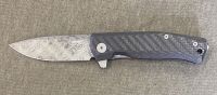Складной нож LionSteel MT01, сталь дамаск, рукоять карбон