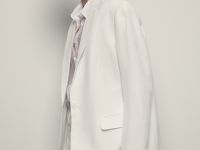 Однобортный жакет с добавлением льна