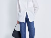 Рубашка свободного силуэта из хлопка