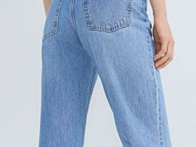 Укороченные джинсы Straight, Голубой