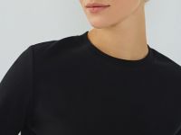 Лонгслив из плотного интерлока, Черный
