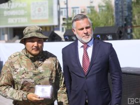 На главной площади Якутска чествовали ветеранов боевых действий