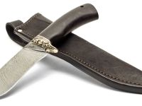Кованый нож Шершень, сталь дамаск, рукоять граб