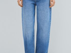 Джинсы Barrel с высокой посадкой, Голубой