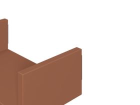 Полка Чейз 30x10 Терракотовый