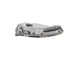 Складной нож Microtech Amphibian Stonewash Frag Titanium, сталь M390MK, рукоять титан