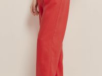 Брюки прямого кроя с добавлением льна